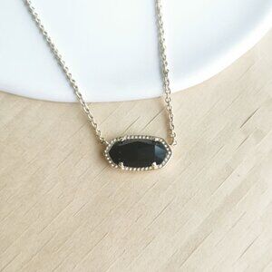 Kendra Scott Necklace | Elisa | Gold Black Opaque Glass